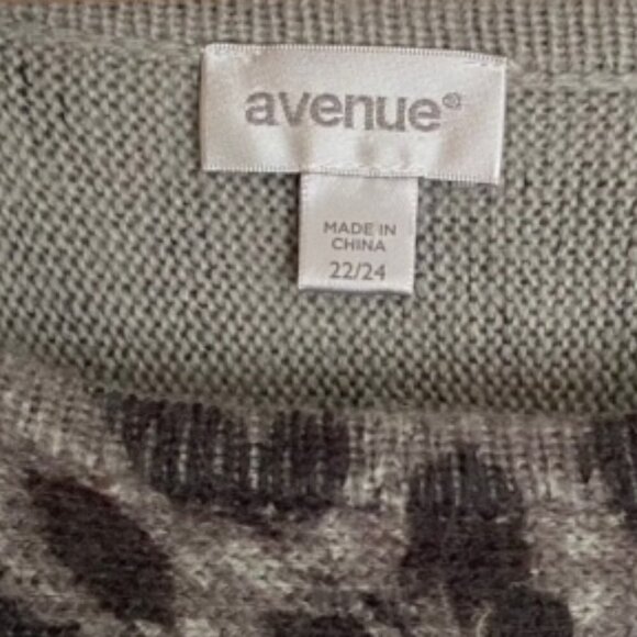 Avenue Leopard Print Sweater 22/24 - Picture 2 of 4
